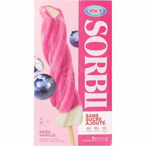 Abe's Sorbii Sugar Free Berry Vanilla, 6 Pk