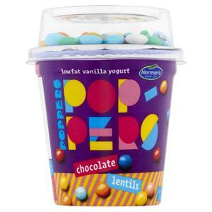Norman's Low Fat Vanilla Yogurt Poppers With Chocolate Lentils, 5.3 Oz