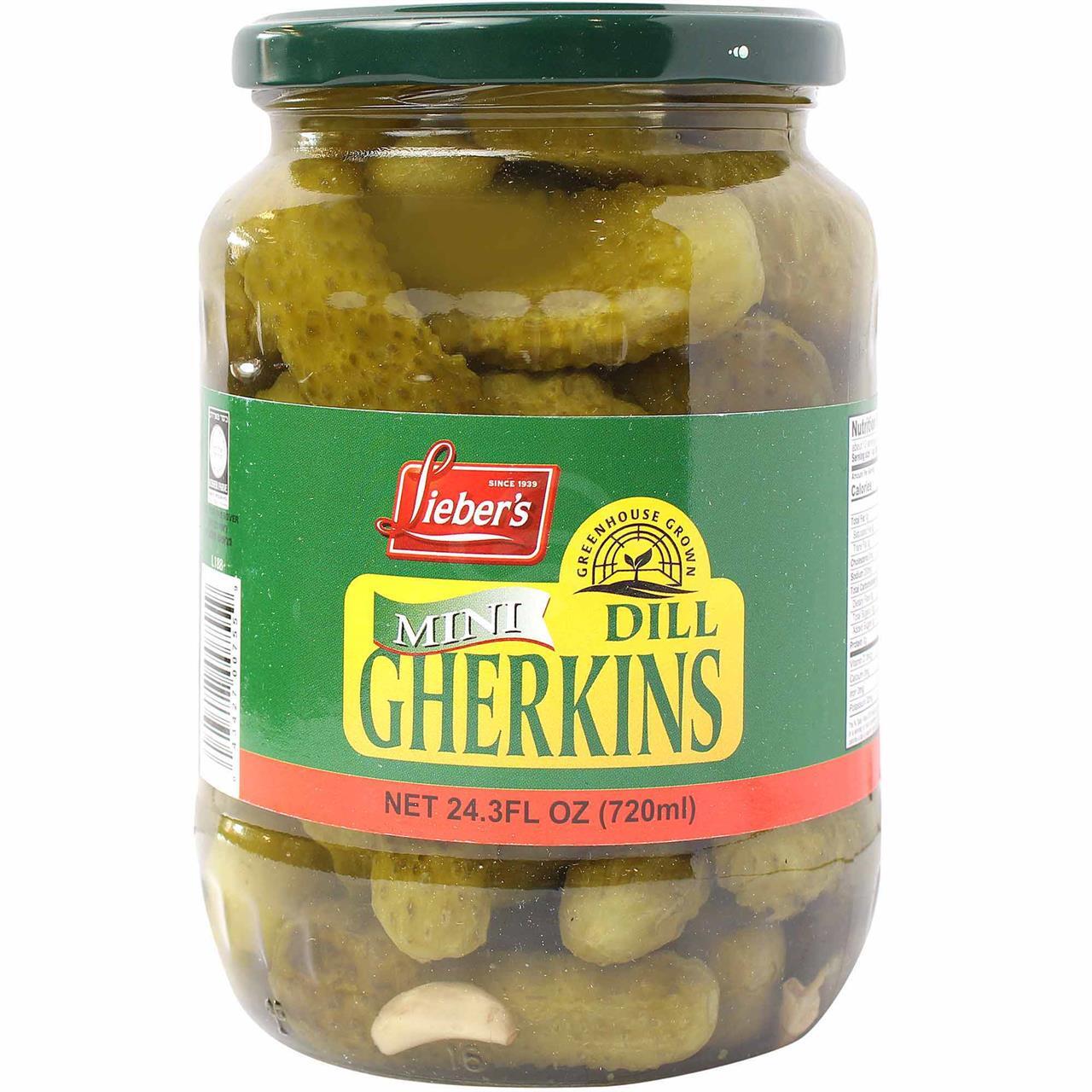 Lieber's Kosher Mini Gherkins, 24 Oz