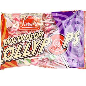 Lieber's Multi Color Ball Lollypops, 12 Oz