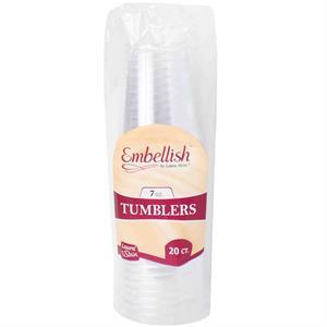 Embellish 7 Oz Clear Tumblers, 25 Cnt