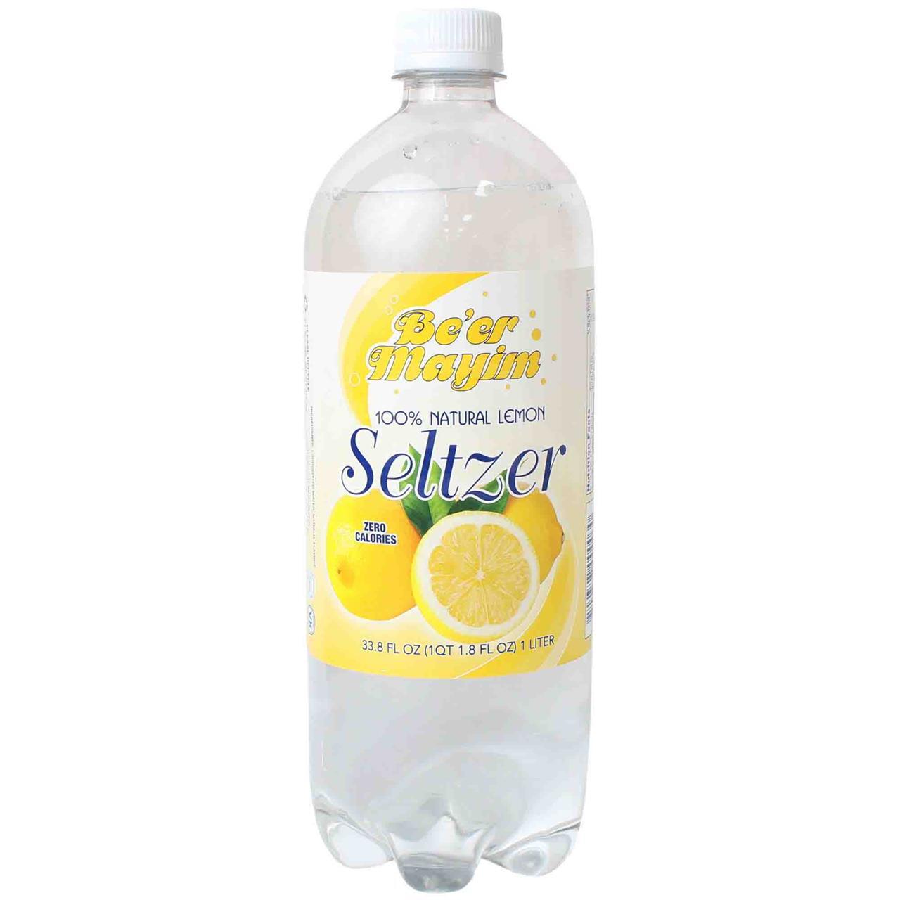Be'er Mayim Lemon Seltzer, 33.8 Oz
