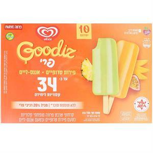 Strauss Goodiz Ice Pops Pineapple Lime, 10 Pk