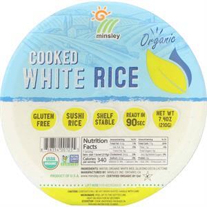 Minsley Cooked White Rice Organic, 7.04 Oz