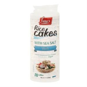 Lieber's Thin Rice Cake Sea Salt, 3.1 Oz
