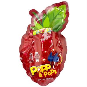 Zazers Popp & Pops Red Raspberry Candy, 14 Gr