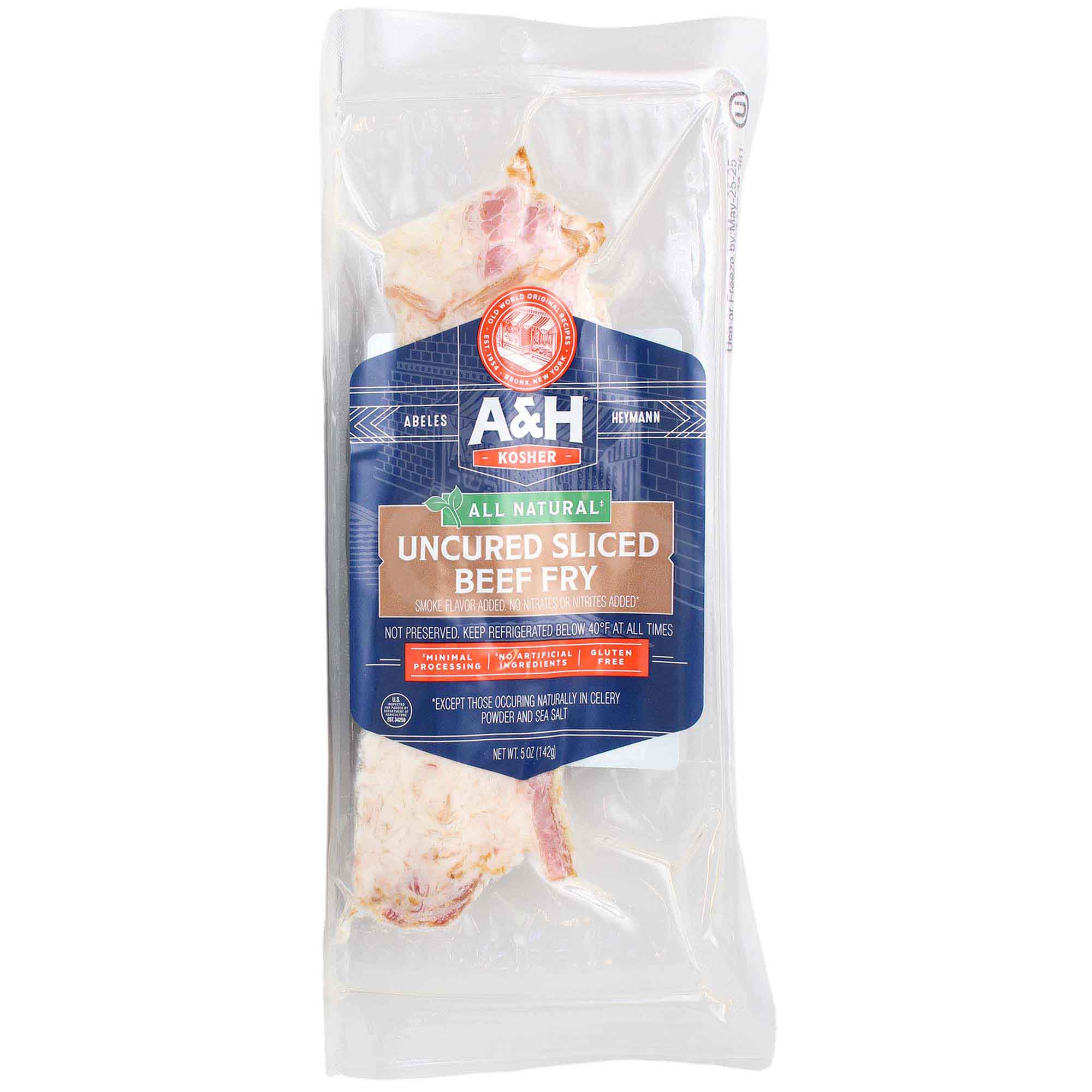 A&H Natural Uncured Sliced Beef Fry, 5 Oz