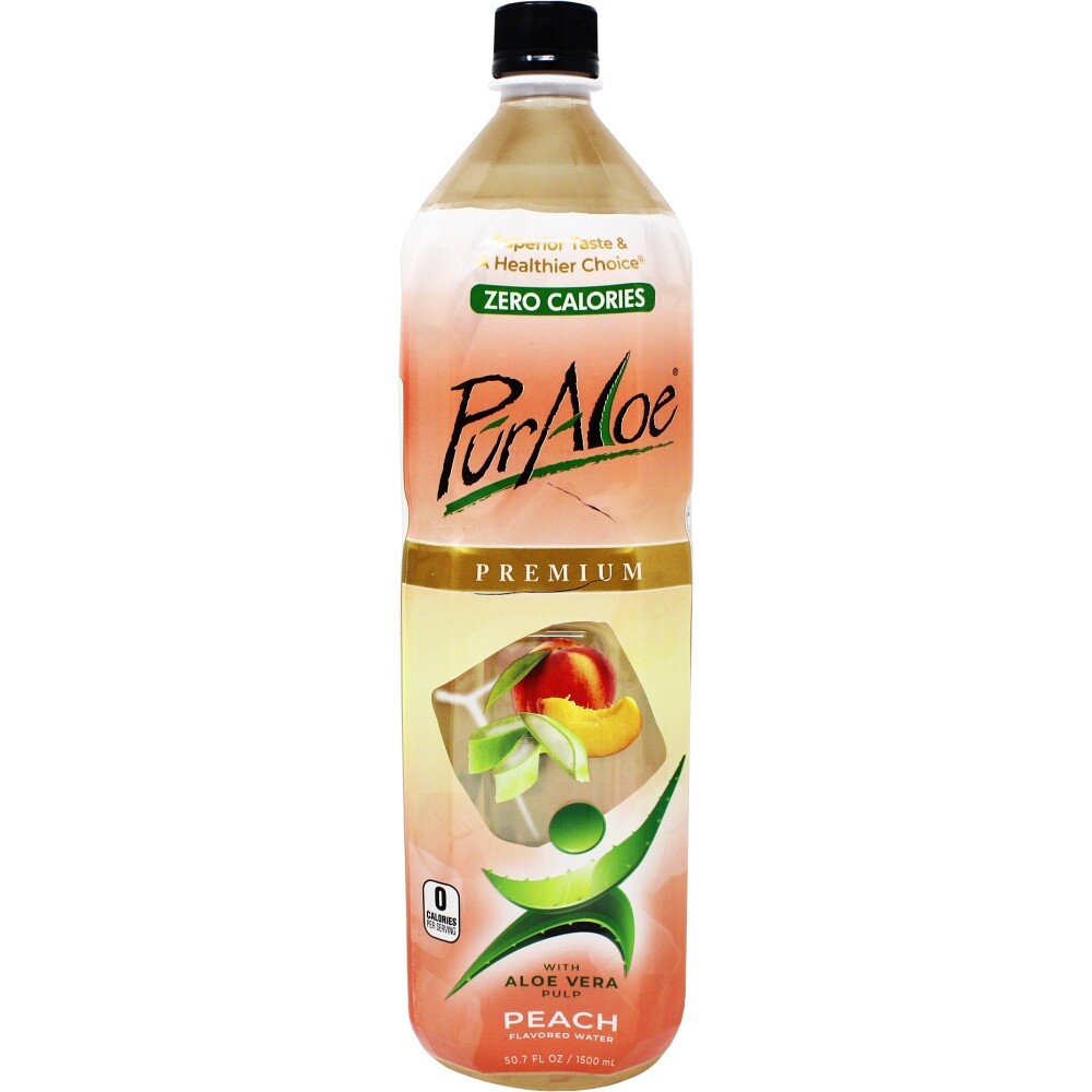 Pure Aloe Vera Zero Peach Drink, 50.7 Oz | Aisle 9 Market