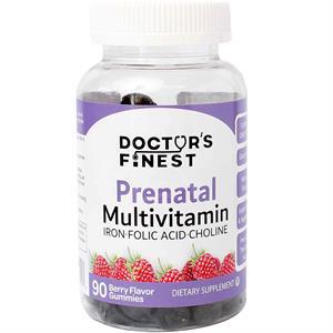 Doctors Finest Prenatal Berry Multivitamin Gummies, 90 Ct