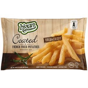 B'gan Crispy Coated Straight Cut Fries, 24 Oz